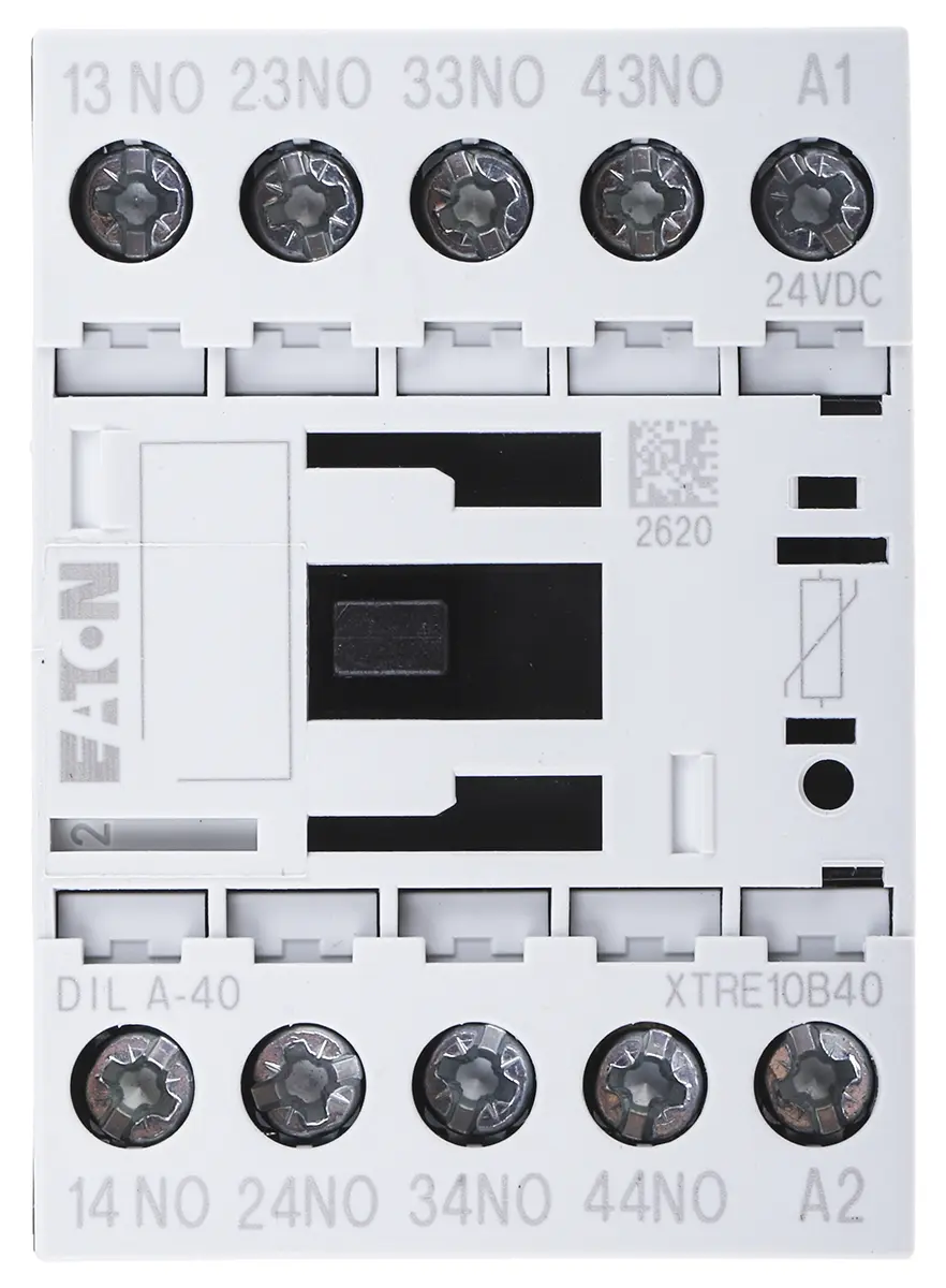 Produktfoto 1 von Eaton DILA Schütz 24 V dc-Spule, 4-polig, 400V ac / 4 A 24 V dc 4 Schließer Gerade