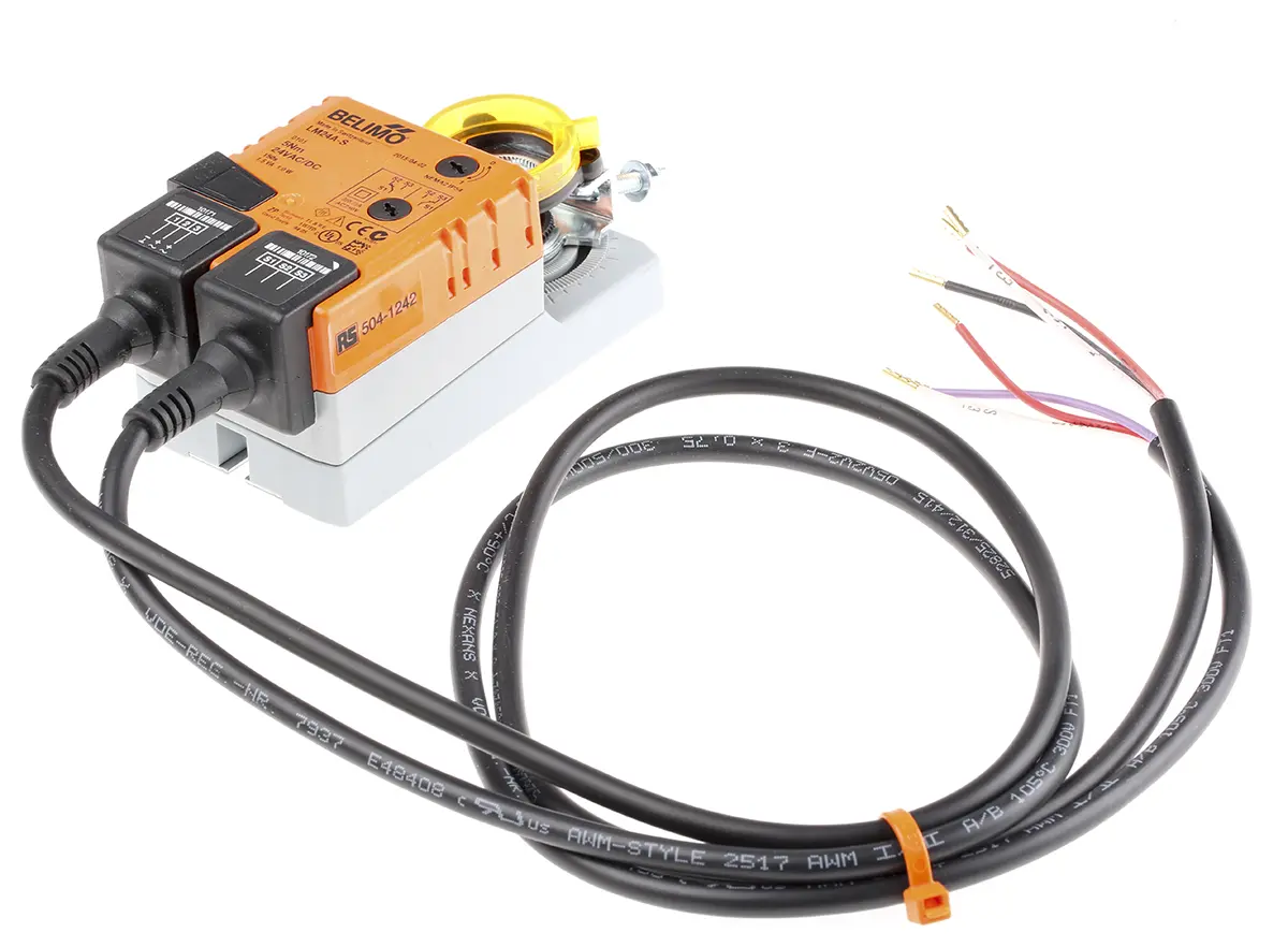 Produktfoto 1 von Belimo 1 m² Drosselklappenantrieb, 5 Nm Hilfsschalter integriert, Offen/Geschlossen, 1 W, 24 V ac/dc