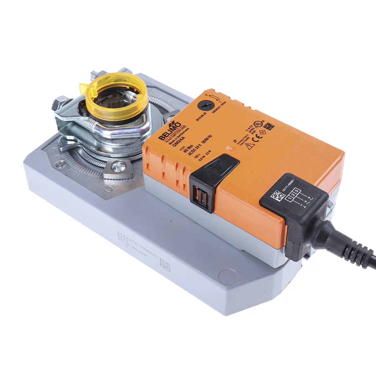 Produktfoto 1 von Belimo 8 m² Drosselklappenantrieb, 40 Nm Hilfsschalter integriert, Offen/Geschlossen, 4 W, 24 V ac/dc