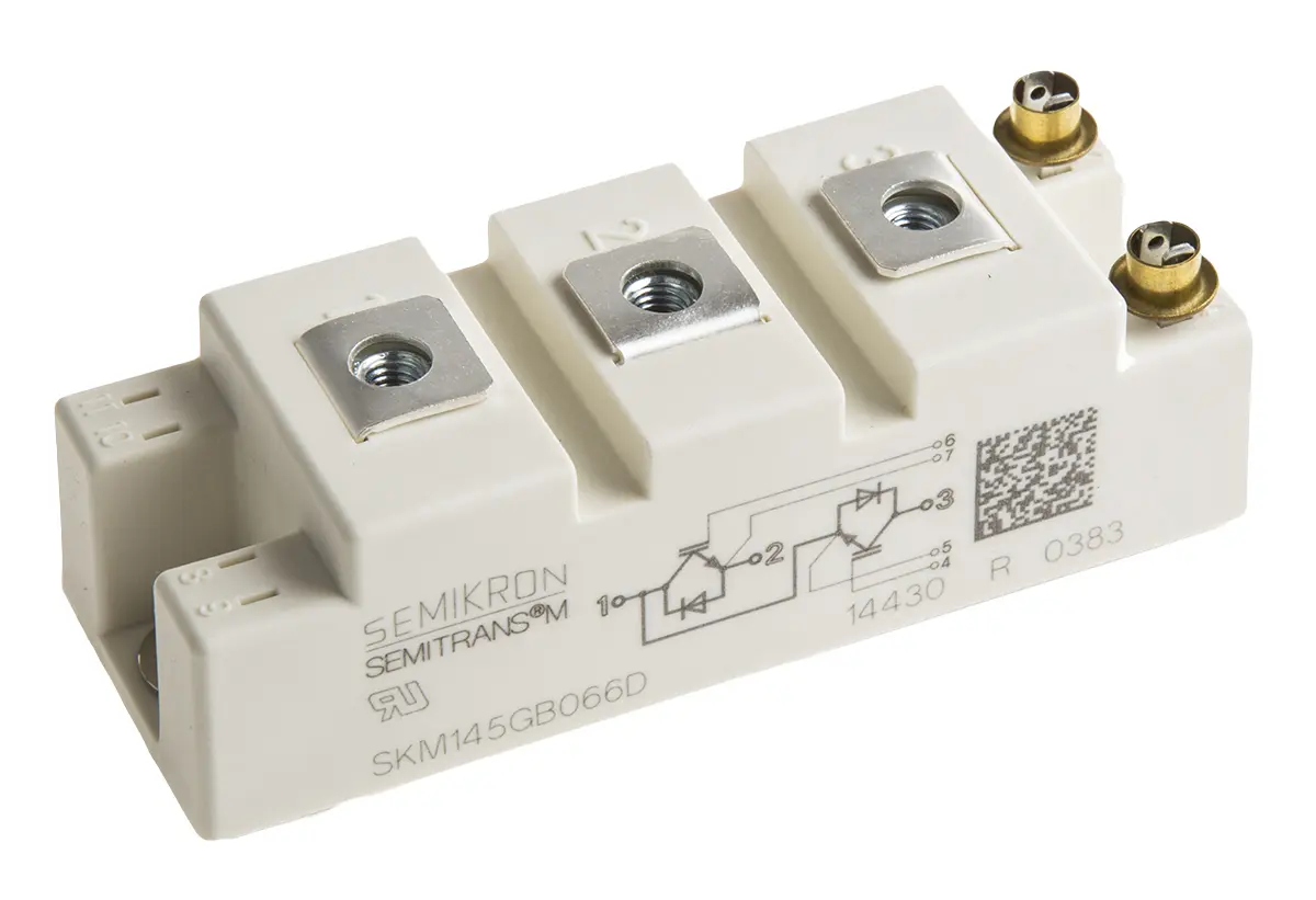 Produktfoto 1 von Semikron Danfoss IGBT-Modul / 195 A ±20V max., 600 V, 7-Pin SEMITRANS2 N-Kanal