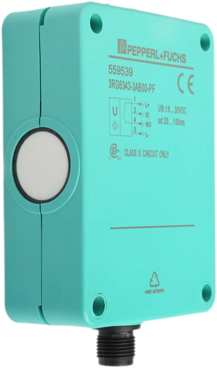 Produktfoto 1 von Pepperl + Fuchs Näherungssensor Ultraschall, Kubisch 1 m PNP 10 → 35 V dc / 100 mA NO, IP65