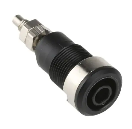 Produktfoto 1 von Staubli 4 mm Buchse Schwarz Buchse für Laborstecker, Kontakt Nickel, 1000V 32A Lot