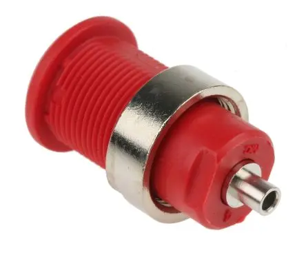 Produktfoto 1 von Staubli 4 mm Buchse Rot Buchse für Laborstecker, Kontakt Nickel, 1000V 24A Lot