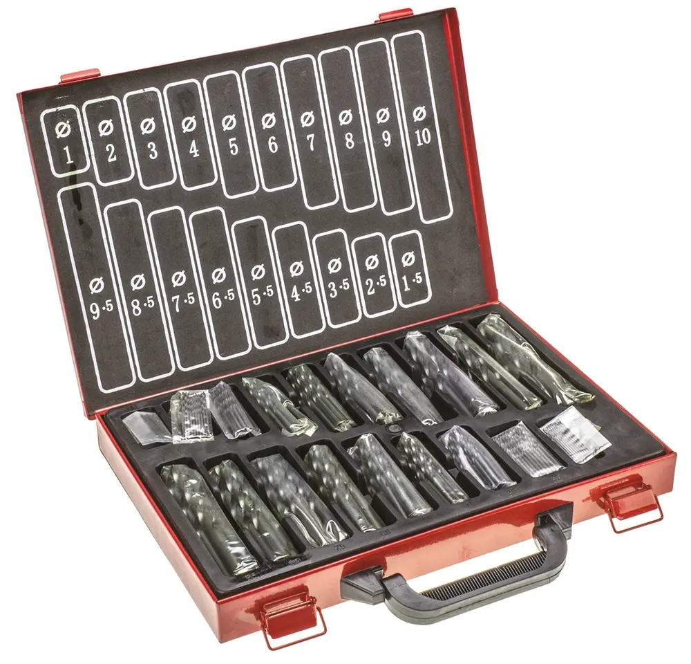 Produktfoto 1 von RS PRO HSS Drehung Satz 1 mm → 10 mm, 170-teilig für Metall