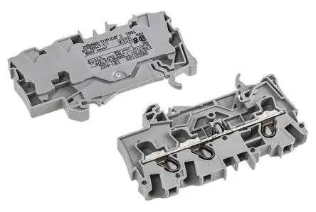 Produktfoto 1 von WAGO Anschlussklemmenblock DIN-Schiene 1 Grau, 4mm², 800V Zugfederklemme IECEx/ATEX