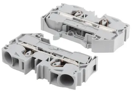 Produktfoto 1 von WAGO Anschlussklemmenblock für Durchkontaktierung 1 Grau, 16mm², 800V Zugfederklemme IECEx/ATEX