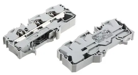 Produktfoto 1 von WAGO Anschlussklemmenblock für Durchkontaktierung 1 Grau, 16mm², 800V Zugfederklemme IECEx/ATEX
