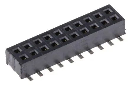 Produktfoto 1 von Samtec CLP Leiterplattenbuchse Gerade Oberfläche 20-polig / 2-reihig, Raster 1.27 mm Lot