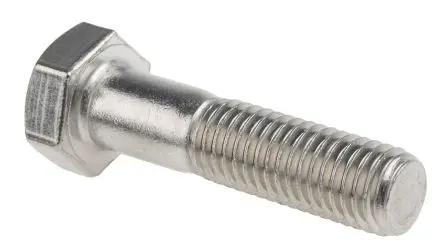 Produktfoto 1 von RS PRO M12 x 50 mm Sechskantschraube, Edelstahl glatt, DIN 931
