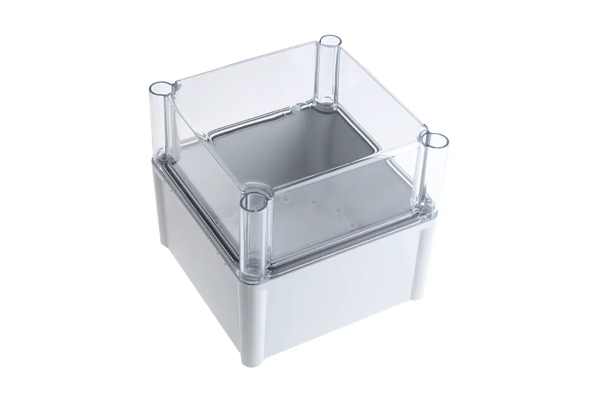 Produktfoto 1 von Fibox SOLID PC; Gehäuse; Polycarbonat; Grau; IK09, IK08 IP40, IP66 Breite 188 mm Höhe 180 mm Länge 188 mm