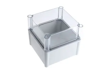 Produktfoto 1 von Fibox SOLID PC; Gehäuse; Polycarbonat; Grau; IK09, IK08 IP67, IP66 Breite 188 mm Höhe 180 mm Länge 188 mm