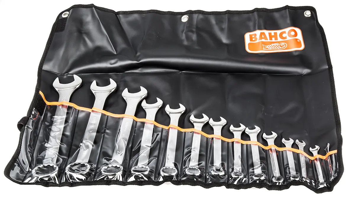 Produktfoto 1 von Bahco Schraubenschlüsselsatz Ring-Maulschlüssel CrV-Stahl, 14-teilig 6 To 32 mm