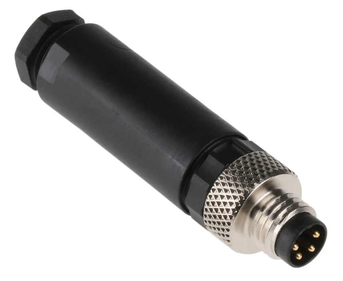 Produktfoto 1 von Lumberg Automation RSMCK M8 Rundsteckverbinder Stecker 4-polig Stecker 4A Kabel IP40