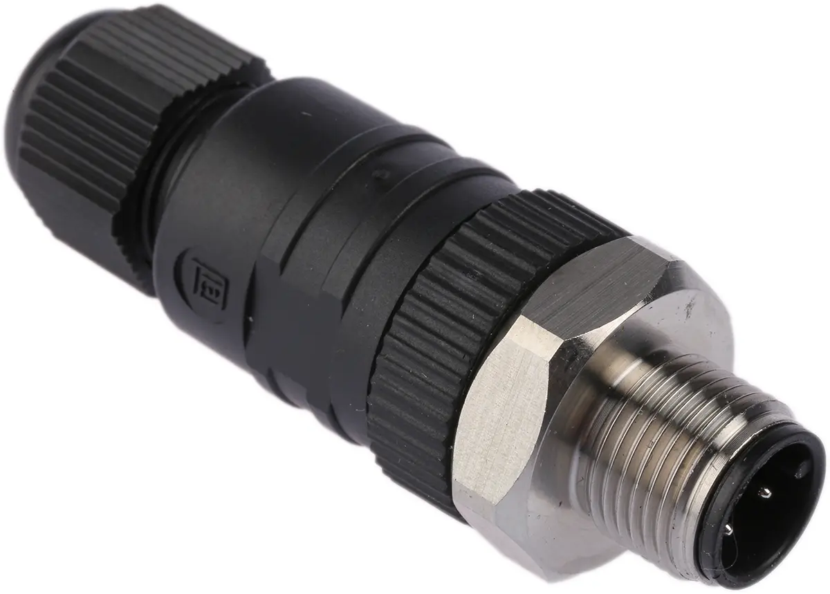 Produktfoto 1 von Lumberg Automation RSCN M12 Rundsteckverbinder Stecker 4-polig Stecker 4A Kabel IP40