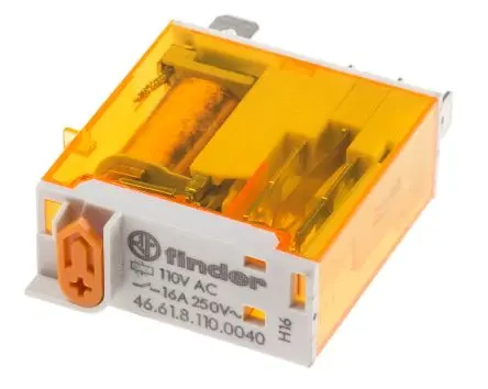 Produktfoto 1 von Finder 46 Leistungsrelais 110V ac Spule 1-poliger Umschalter 25A 6.9 kΩ 1.2 W