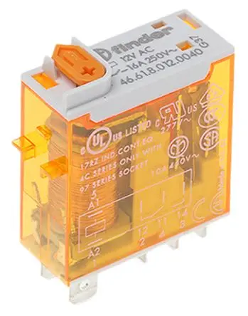 Produktfoto 1 von Finder 46 Leistungsrelais 12V ac Spule 1-poliger Umschalter 25A 80 Ω 1.2 W
