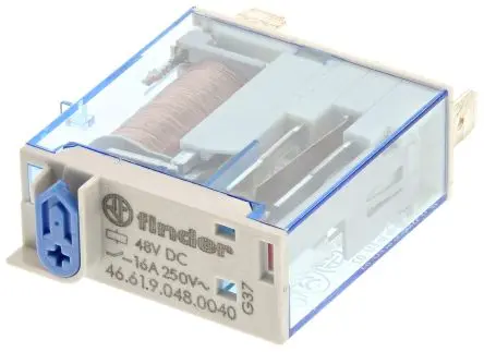 Produktfoto 1 von Finder 46 Leistungsrelais 48V dc Spule 1-poliger Umschalter 25A 4.8 kΩ 500 mW