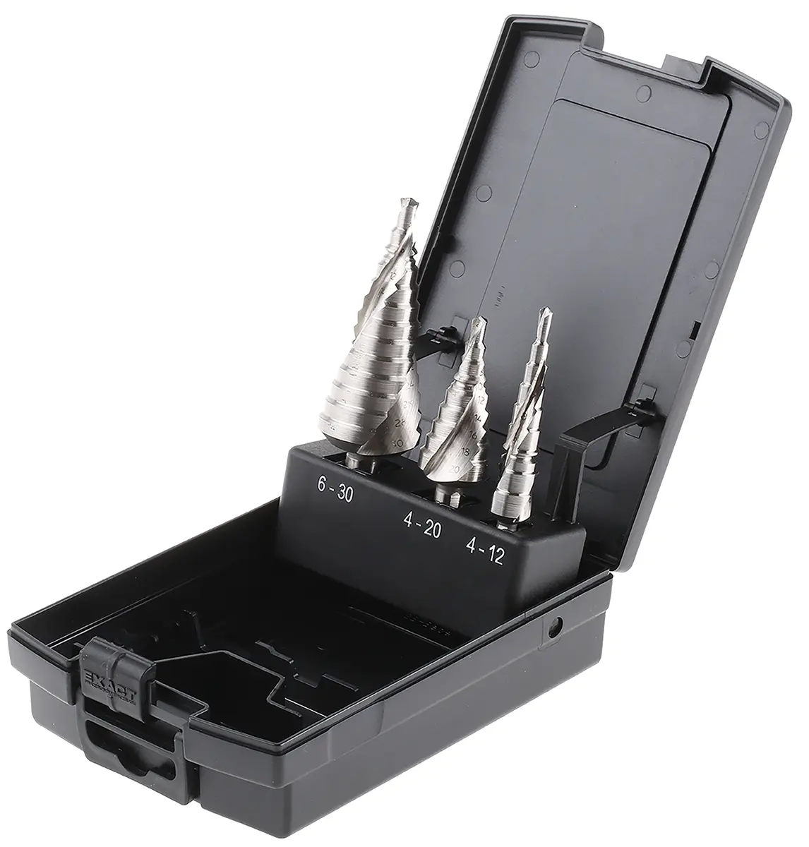 Produktfoto 1 von EXACT HSS Sprossen Satz 4 mm → 30 mm, 3-teilig für Metall