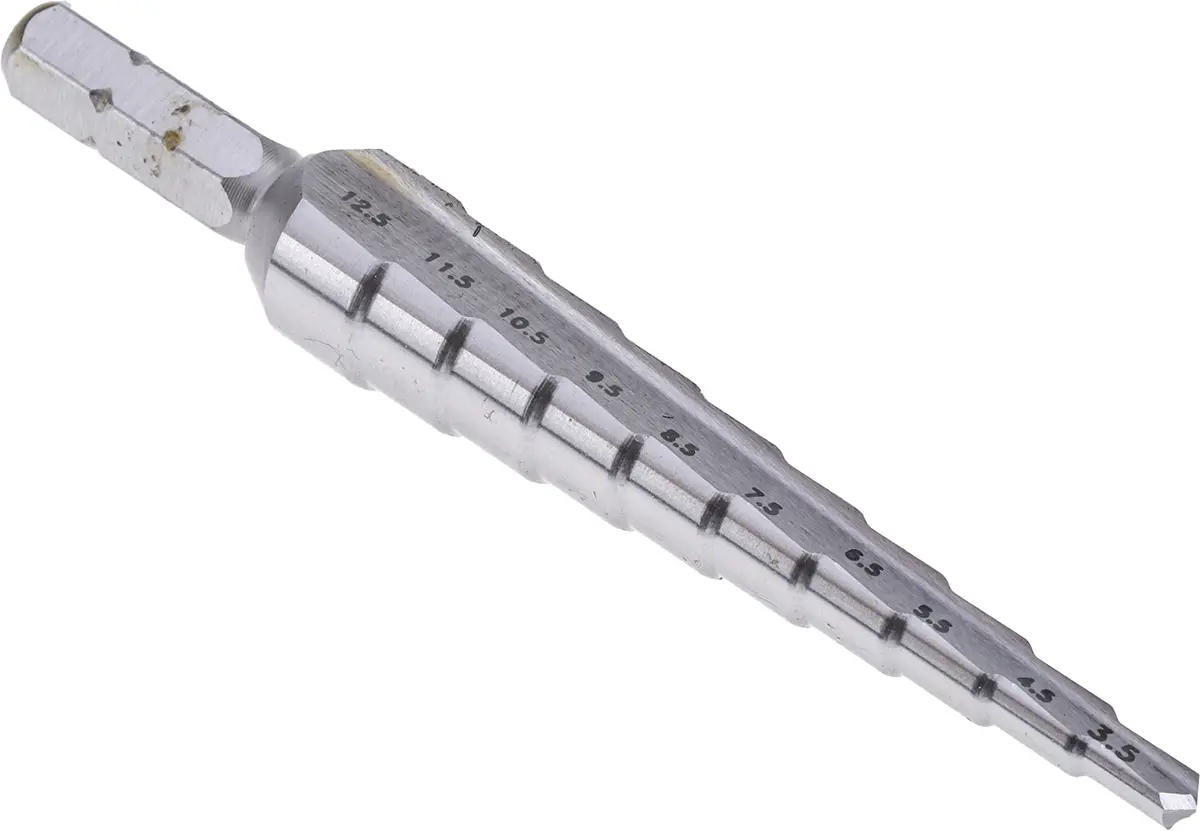 Produktfoto 1 von EXACT HSS Stufenbohrer 10-stufig, 3.5mm → 12.5mm