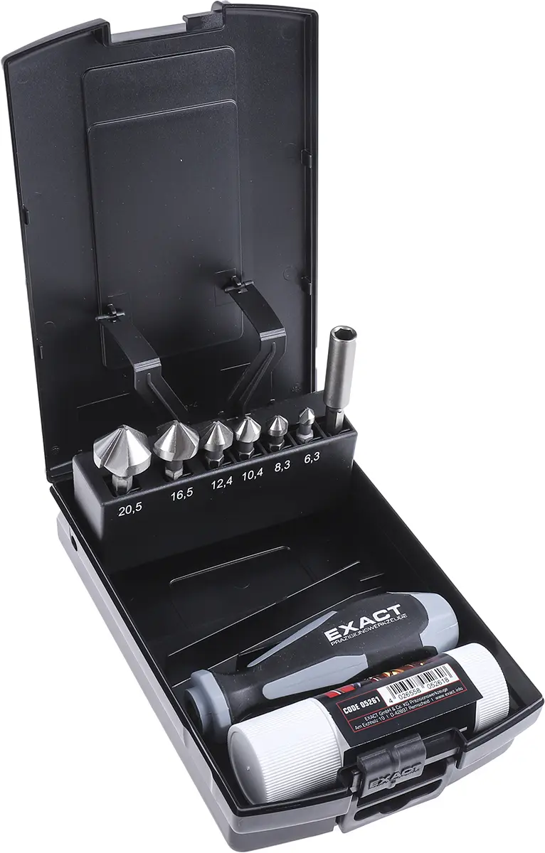 Produktfoto 1 von EXACT HSS Senkerbohrer-Set Ø 20.5 mm, 3 Schneiden, 90 ° 9