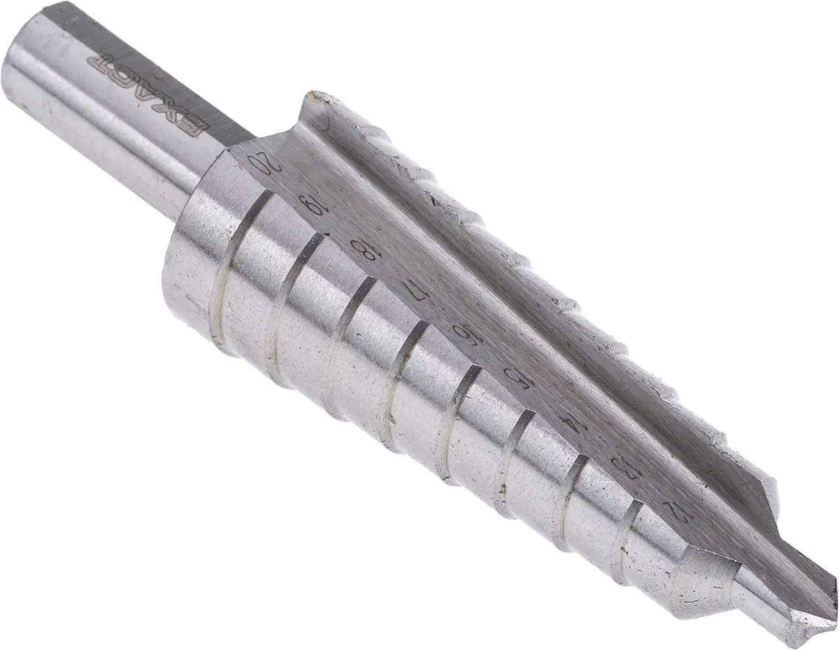 Produktfoto 1 von EXACT HSS Stufenbohrer 9-stufig, 12mm → 20mm