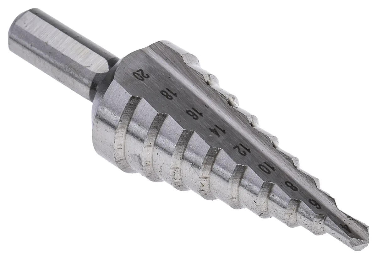 Produktfoto 1 von EXACT HSS Stufenbohrer 9-stufig, 4mm → 20mm