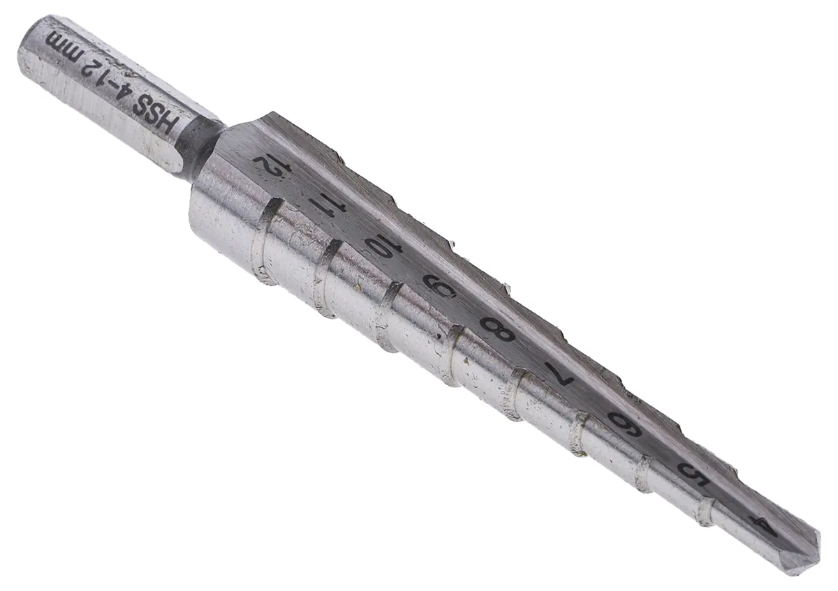 Produktfoto 1 von EXACT HSS Stufenbohrer 9-stufig, 4mm → 12mm