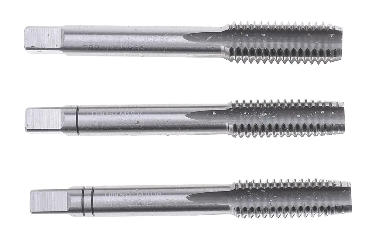 Produktfoto 1 von EVENTUS Gewindebohrer Satz HSS Hand, 3-teilig M10