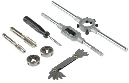 EVENTUS HSS Gewindebohrer- und Matrizensatz, 16-teilig Gewindebohrer M3 → M12, Matrizen M3 → M12