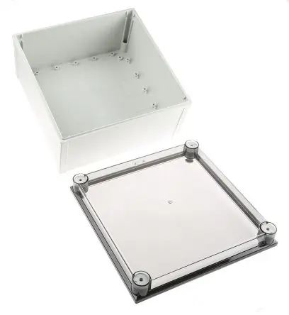 Fibox CAB PCQ Polycarbonat Wandanschlusskasten Grau IP66, IP67, HxBxT 172 mm, 298 mm x 298 mm