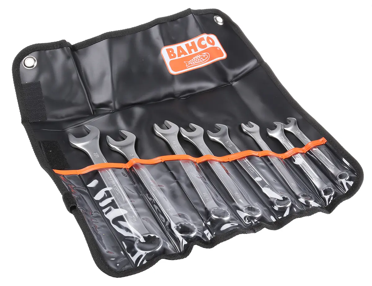 Produktfoto 1 von Bahco 111Z Ringschlüsselsatz CrV-Stahl, 8-teilig 7/16 → 7/8 Zoll