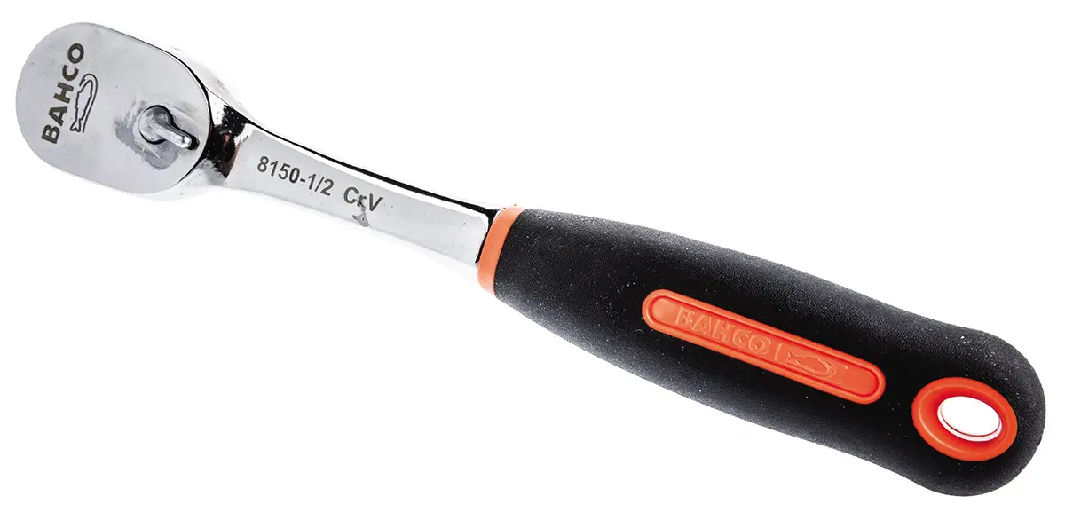 Produktfoto 1 von Bahco 12.7 mm Ratsche Ratsche Chrom Vanadium Stahl Höhensicher, Länge 270 mm
