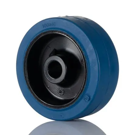 Produktfoto 1 von LAG Rollwagenrolle Blau, Schwarz, Mat. Gummi, 150 kg Ø 100 mm, B. 40 mm