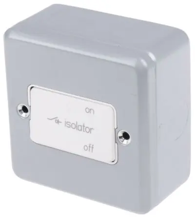 Produktfoto 1 von MK Electric Metal Clad Ventilator-Schalter Silber 1-polig IP2X 250V H. 147 mm B. 86mm