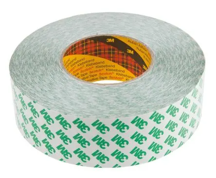 Produktfoto 1 von 3M 9087 Kunststoff-Klebeband doppelseitig, Weiß, -40 °C bis 93 °C, Stärke 0.26 mm Polyvinylchlorid, 50mm x 50 m