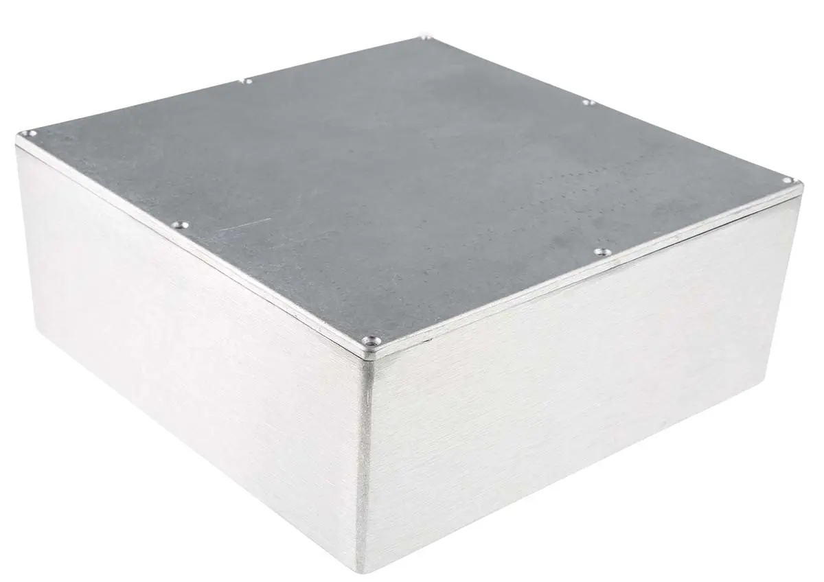 Produktfoto 1 von RS PRO; Gehäuse; Aluminiumdruckguss; Silber IP66 Breite 250 mm Höhe 100 mm Länge 250 mm