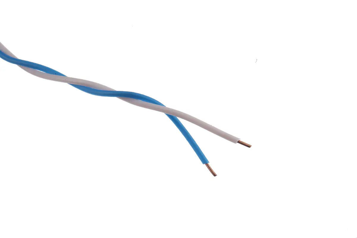 Produktfoto 1 von Decelect Telefonkabel 1 Weiß, Blau 2-adrig 100 m Polyvinylchlorid, 0.5 mm