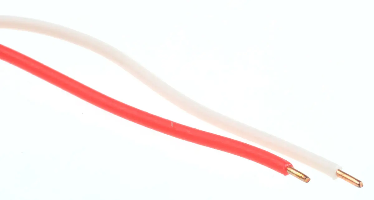 Produktfoto 1 von Decelect Telefonkabel 1 Weiß, Rot 2-adrig 100 m Polyvinylchlorid, 0.5 mm