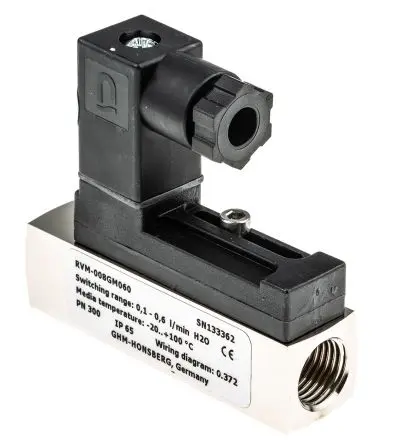 Produktfoto 1 von RS PRO 120 °C Durchflussschalter 0.1l/min 0.6l/min G 1/4 Zoll