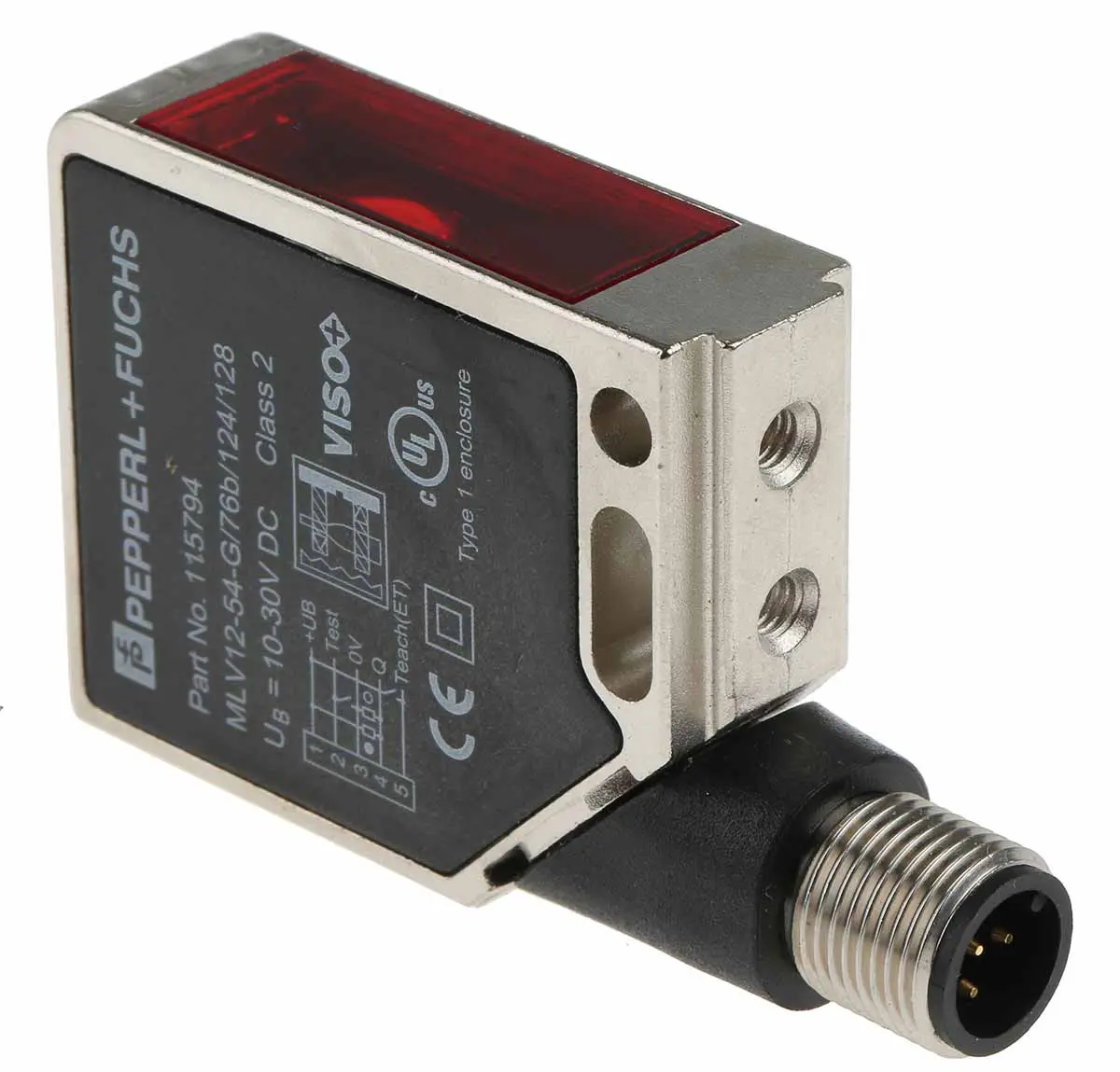Produktfoto 1 von Pepperl + Fuchs MLV12 Kubisch Optischer Sensor, Reflektierend, Bereich 4,2 m, Gegentakt Ausgang, 5-poliger