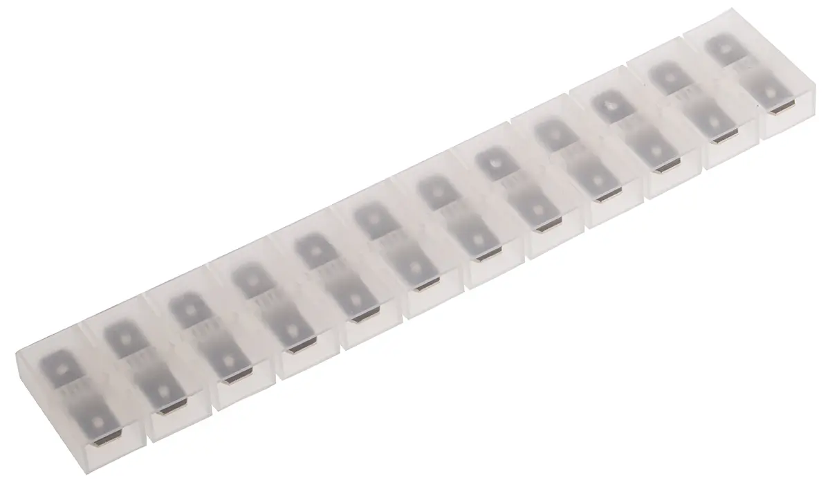 Produktfoto 1 von RS PRO RS PRO Flachsteckhülse, Klar, Isoliert, 6.35 x 0.8 mm, Stecker
