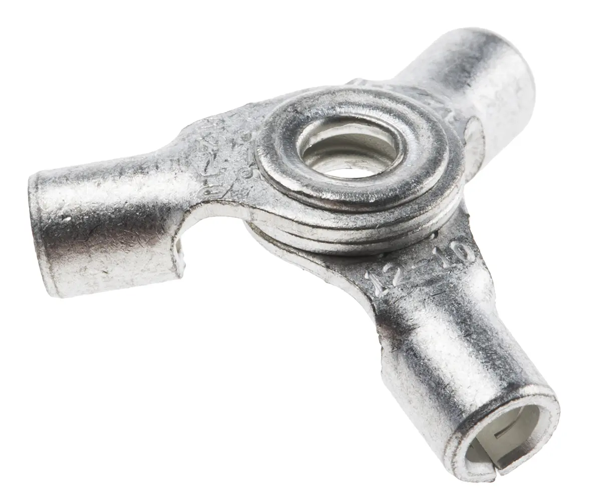 Produktfoto 1 von RS PRO Ringkabelschuh, Unisoliert 12 AWG, Grau, 10 AWG max.AWG, aussen ø 8 mm, innen ø 4 mm, 4 mm