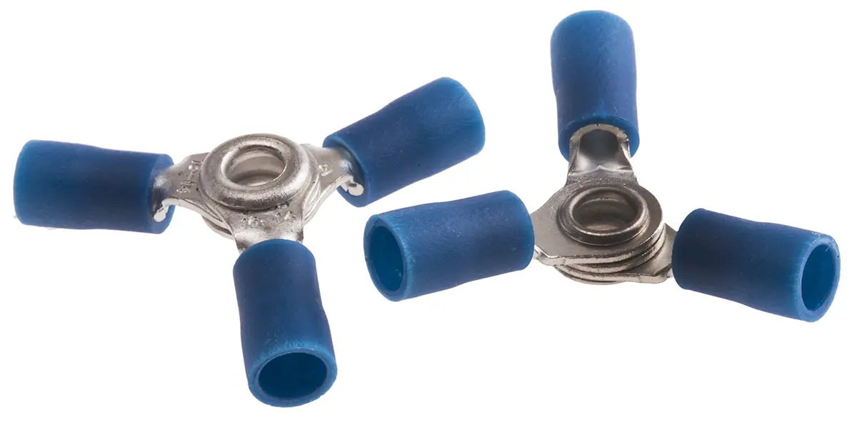 Produktfoto 1 von RS PRO Ringkabelschuh, Isoliert 16 AWG, Vinyl, Blau, 14 AWG max.AWG, aussen ø 8.5 mm, innen ø 4 mm, 4 mm