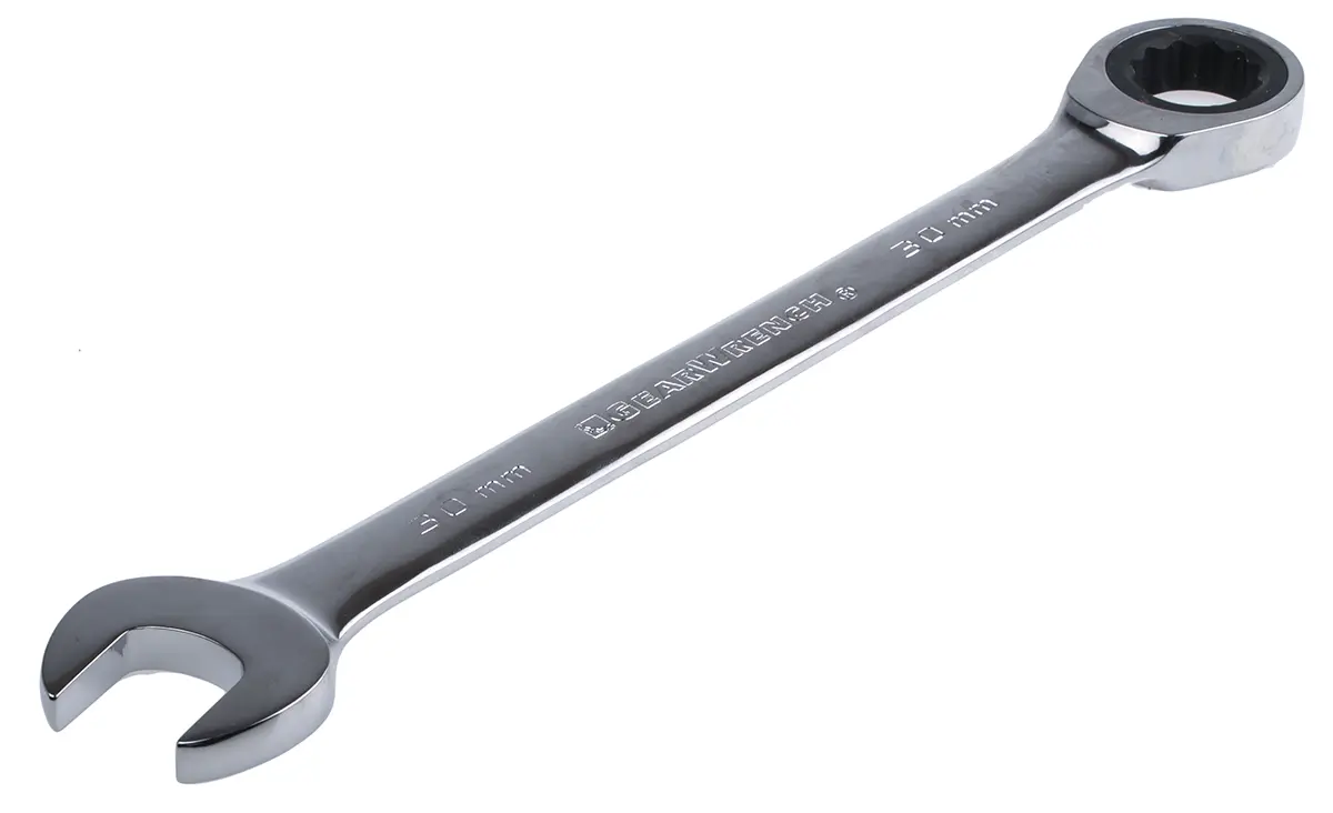 Produktfoto 1 von GearWrench Gabel‑Ring Ratschenschlüssel Mattverchromt 30 mm, Länge 402 mm