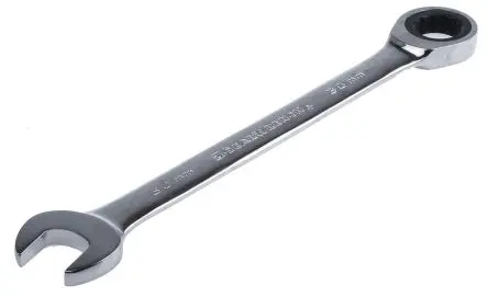 Produktfoto 1 von GearWrench Gabel‑Ring Ratschenschlüssel Mattverchromt 30 mm, Länge 402 mm