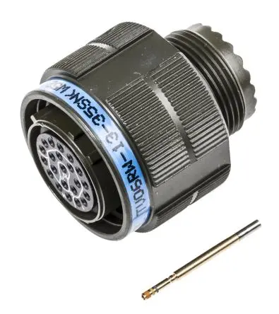 Produktfoto 1 von Amphenol Limited, TV Kupferlegierung MIL-Spec Rundsteckverbinder Gerade, 22-polig, 400 V ac, 500V dc, Kabel, Gehäuse 13