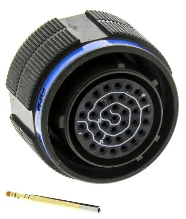 Produktfoto 1 von Amphenol Limited, TV Kupferlegierung MIL-Spec Rundsteckverbinder Gerade, 37-polig, 400 V ac, 500V dc, Kabel, Gehäuse 15