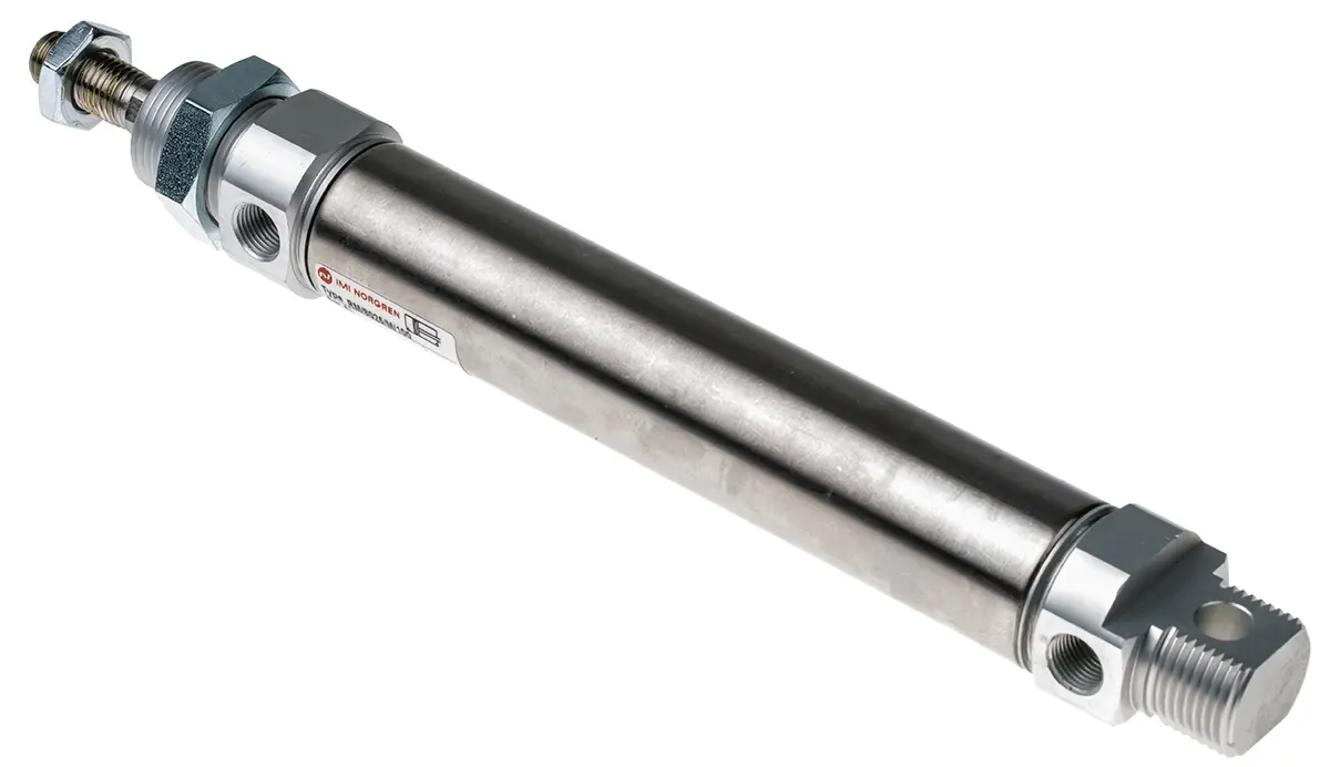 Produktfoto 1 von Norgren RM 802 Pneumatikzylinder 100 mm Doppeltwirkend, Bohrung Ø 25 mm, bis 10 bar
