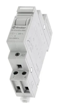 Produktfoto 1 von Finder 20 Stromstoßschalter modular DIN-Hutschiene, 24V ac Spule, DPST, max. 16A, 250V ac, Schraube