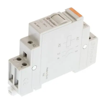 Produktfoto 1 von Finder 22 Leistungsrelais 24V ac Spule DPST DIN-Hutschiene 20A 42 Ω 3 W